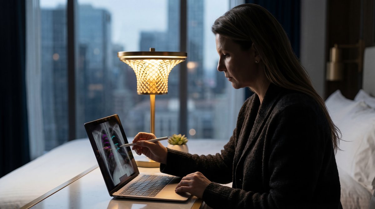 Abstract digital health interface showing continuous glucose tracking data and Time in Range metrics