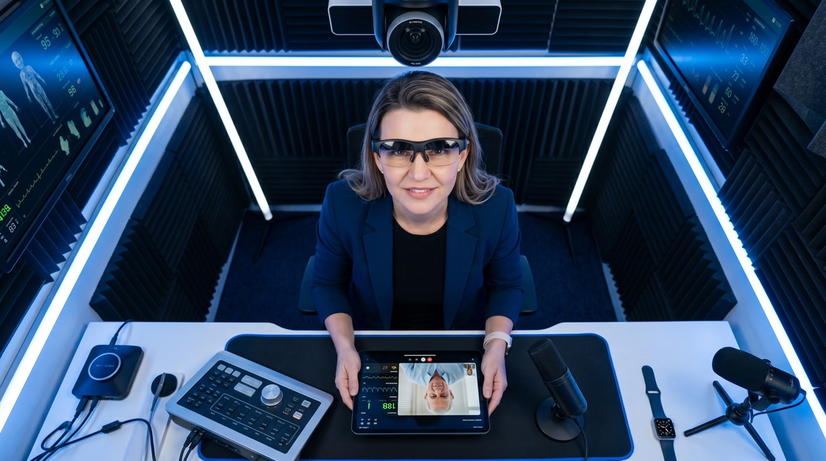 Patient comfortably engaging in a virtual doctor visit from a cozy living room