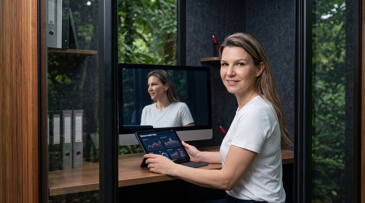 Doctor and patient collaborating on treatment selection using digital health data